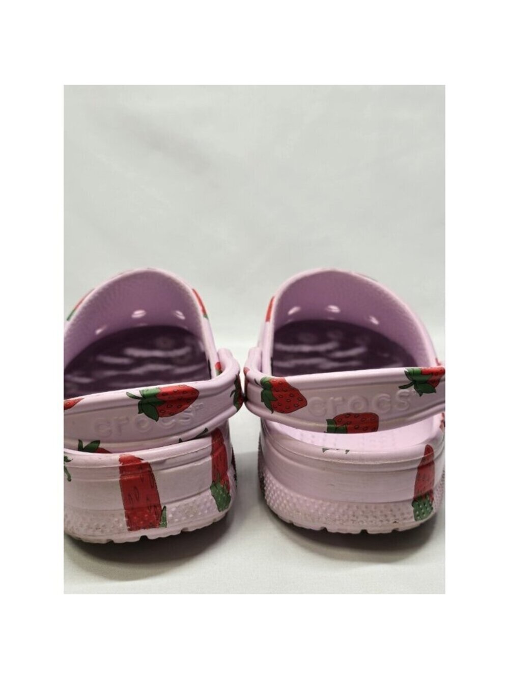 Crocs BAYA SEASONAL PRINTED CLOG Ballerina Pink / Strawberry Mens 9 Womens 11 - Picture 8 of 11